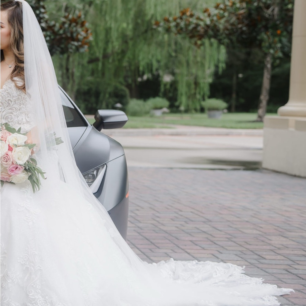 Ivory Cathedral Wedding Veil 118 inches